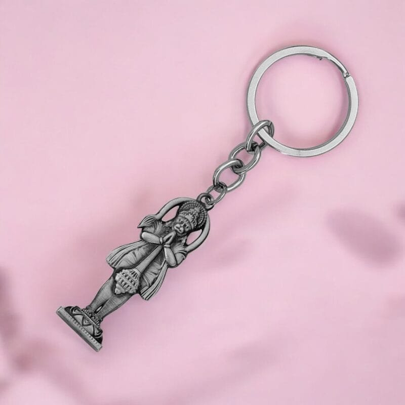 Standing Hanuman Keychain Grey Gift