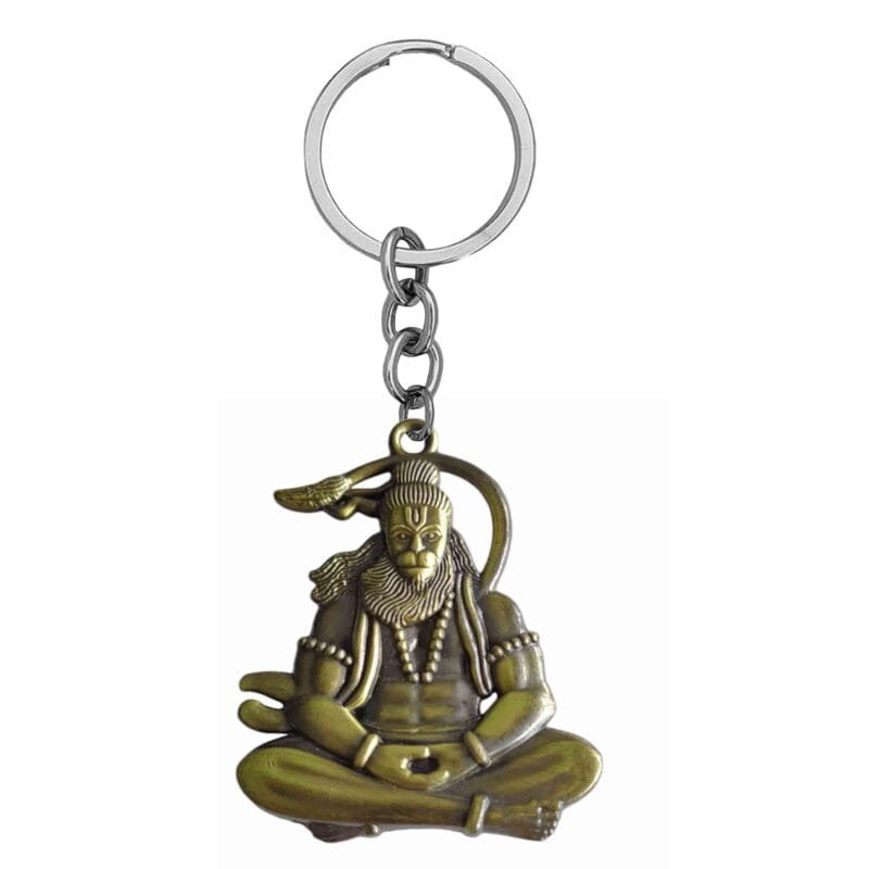 Hanumanji Sitting Keychain Bronze Gift