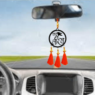 Acrylic Jay Shri Ram Car Hanging Gift