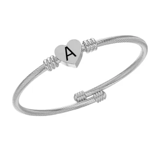 Heart Engraved Kara Gift-Silver
