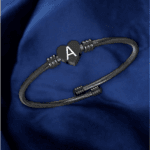 Heart Engraved Kara Gift-Black