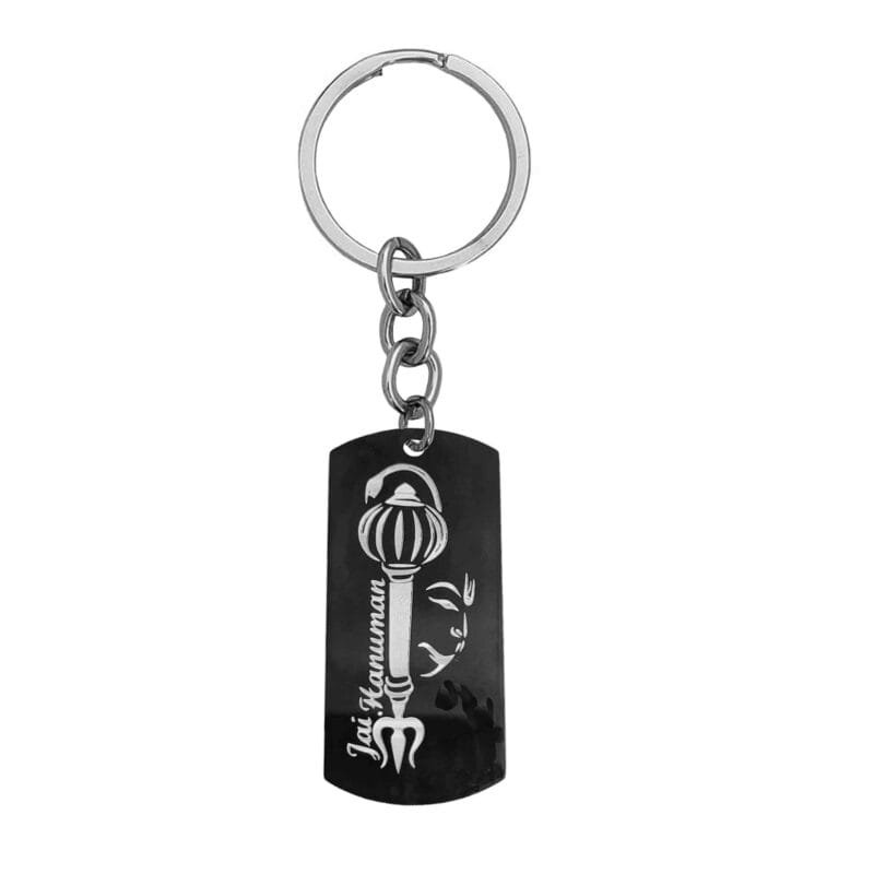 Jai Hanuman Gada Keychain Gift Black Jai Hanuman Gada Keychain Gift Black
