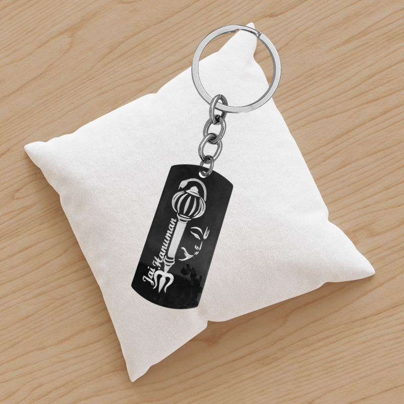 Jai Hanuman Gada Keychain Gift Black Jai Hanuman Gada Keychain Gift Black