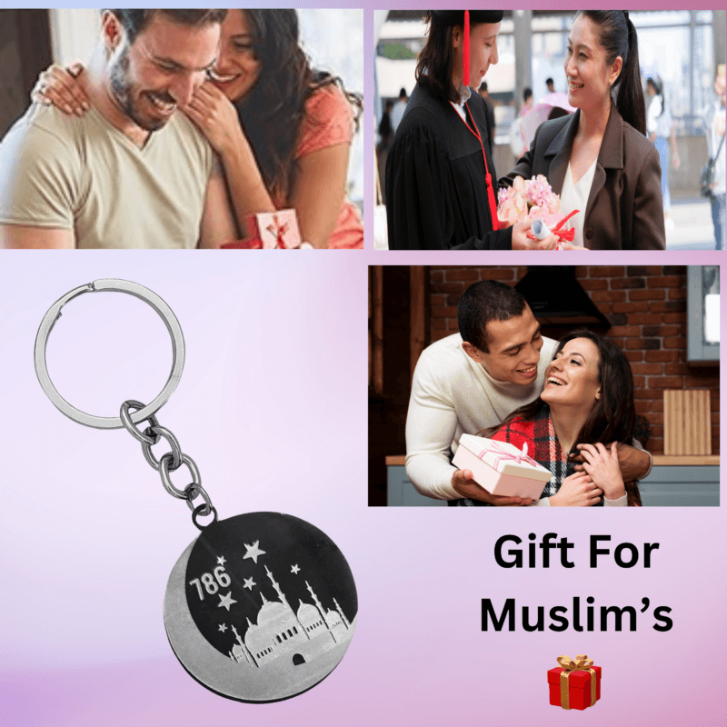 Makka Madina 786 Keychain Gift Makka Madina 786 Keychain Gift