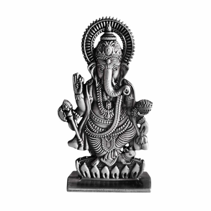 Lord Ganesh Ji for Car Figurine Gift Grey