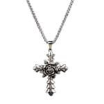Rose Cross Pendant Necklace Gift