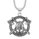 Axe & Germanic Runes Nordic Warriors Tribal Necklace