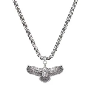 Flying Bird Eagle Rock Locket Necklace Gift