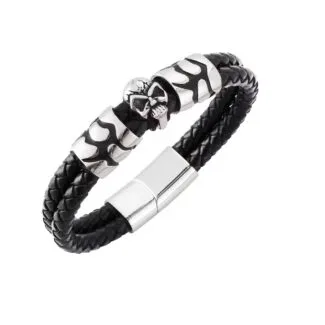 Skull Leather Bracelet Gift