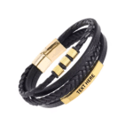 Personalised Multi Layer Bracelet Gift Gold