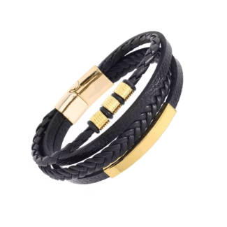 Men's Layered Bracelet Gift Gold