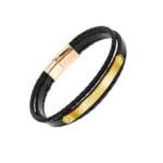 Multi Layer Leather Bracelet Gift Gold