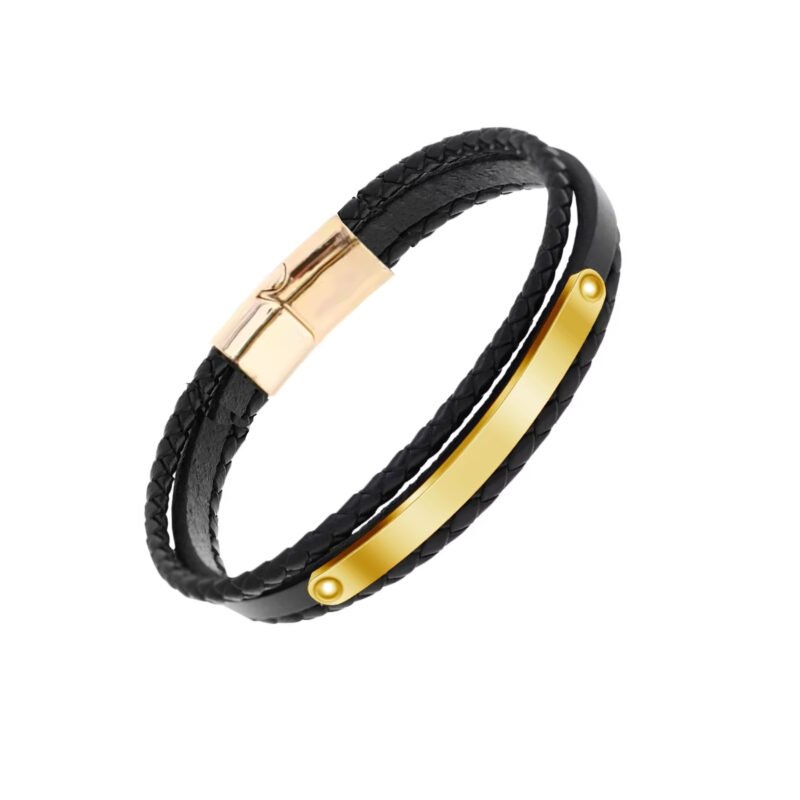 Multi Layer Leather Bracelet Gift Gold