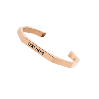 Customized Hexagon Kada Gift Rose Gold