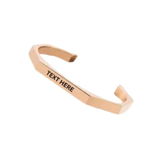 Customized Hexagon Kada Gift Rose Gold