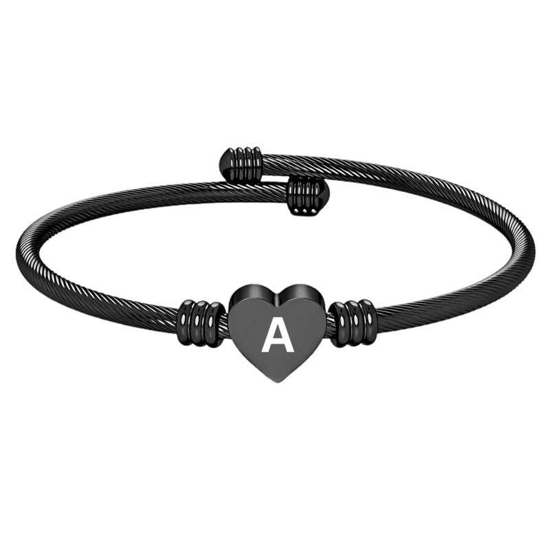 Elegant Kada Alphabet A Gift Black