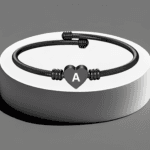 Elegant Kada Alphabet A Gift Black
