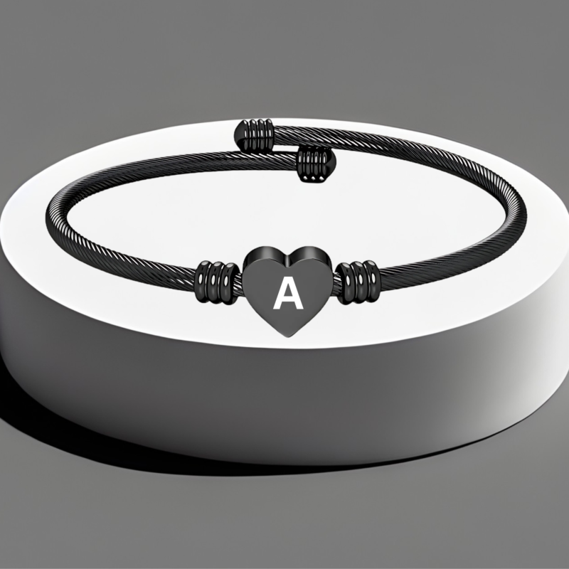 Elegant Kada Alphabet A Gift Black