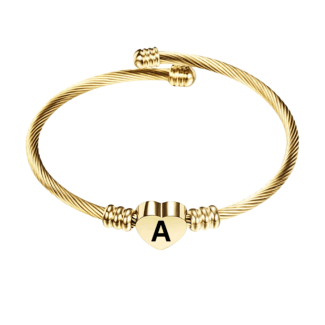 Elegant Kada Alphabet A Gift Gold