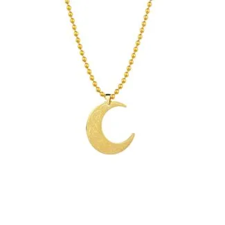 Moon Ayatul Kursi Necklace Gift Gold