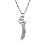 Imam Ali Sword Necklace Gift Silver