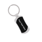 Custom Rectangle Keychain Gift Black