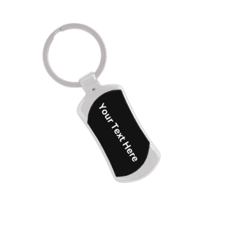 Custom Rectangle Keychain Gift Black