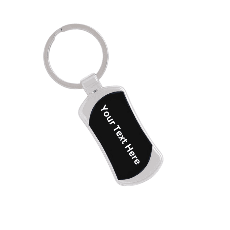 Custom Rectangle Keychain Gift Black