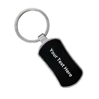 Custom Rectangle Keychain Gift Black
