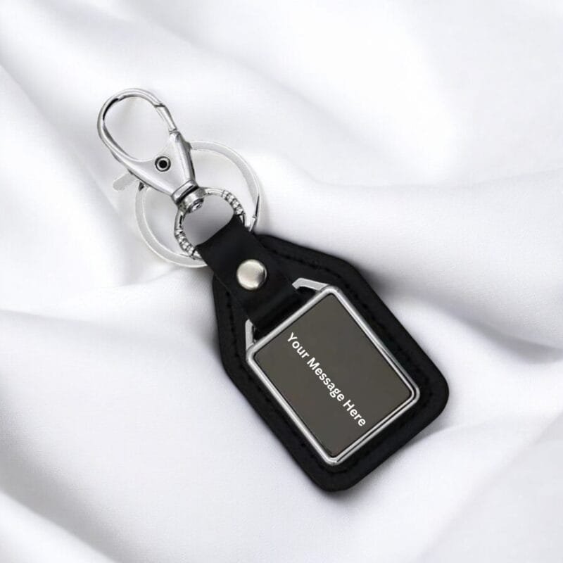 Custom Leather Key Chain Gift B&G Custom Rectangle Keychain Gift Black (Copy) is a high-quality accessory that exudes elegance and sophistication. Crafted with precision and attention to detail, this keychain is the perfect personalized gift for any occasion. Its sleek black design adds a touch of refinement, making it a stylish accessory that stands out. Get a unique and personalized gift with our Custom Blank Rectangle Keychain. This black keychain allows you to add any design or message of your choice, making it a truly special and thoughtful present. Surprise your loved ones with this custom gift that they can carry with them wherever they go. Used to manage and organize your home, locker, wardrobe, home and office keys. Convenient for use and carry, reducing the risk of keys being lost Make it much easier to detach or clip on your belt loop, stylish appearance and practical features to create a unique keychain, adds elegance and charm to your belt Decorate your locker, wardrobe, home and office keys with this stylish keychain All keys of rooms, home and office can be well organized. These keys are perfect key management. A nice gift for family & friends This fashionable key ring is made of stainless steel, make it strong durable Stylish & Good Quality Key Chain For Boys, Girls, Men & Women. *Water Resistant, Wipe with a dry/damp cloth to clean. *Long lasting, Can accommodate multiple keys. *Very Useful For Home , Office ,Gym , School ,Collage to Organize / Manage Multiple Keys Of Rooms , Drawers , Lockers ,Car ,Bike, etc. *Sturdy and eye-catching, Excellent product for personal use or for gifting. Key rings stainless combination of luxury car business keychain & elegance key holder for men and women quality keychain for yourself and for gifting Key chain for festive season, ideal for a perfect birthday, housewarming, going away to college, farewell or welcome gifts. Advantage bigger clip makes it much easier to clip your keys from your belt loop. Avoid your valuable item getting scratched, clip your keys on your belt loop instead of putting it in your pocket, avoid your phone or other valuable items getting scratched.