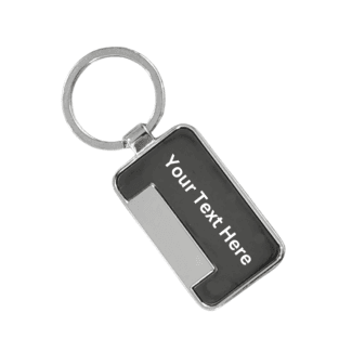 Custom Rectangle Keychain Gift Grey
