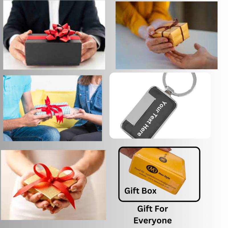 Custom Rectangle Keychain Gift Grey