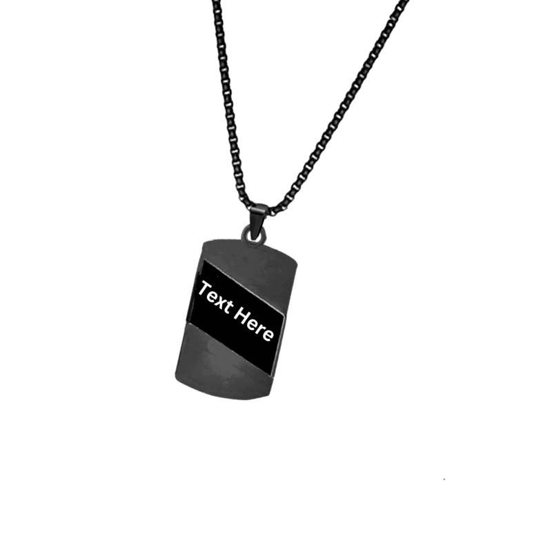 Customised Rectangle Pendant Gift Grey