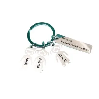 Family Members Keychain Engraved Gift