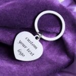 Silver Custom Heart keychain Gift