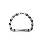 Men's Dual Tone ID Custom Bracelet Gift