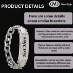 Men’s Cuban Chain ID Custom Bracelet Gift