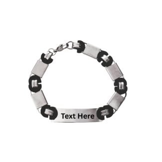 Block Link Custom Stainless Steel Bracelet Gift