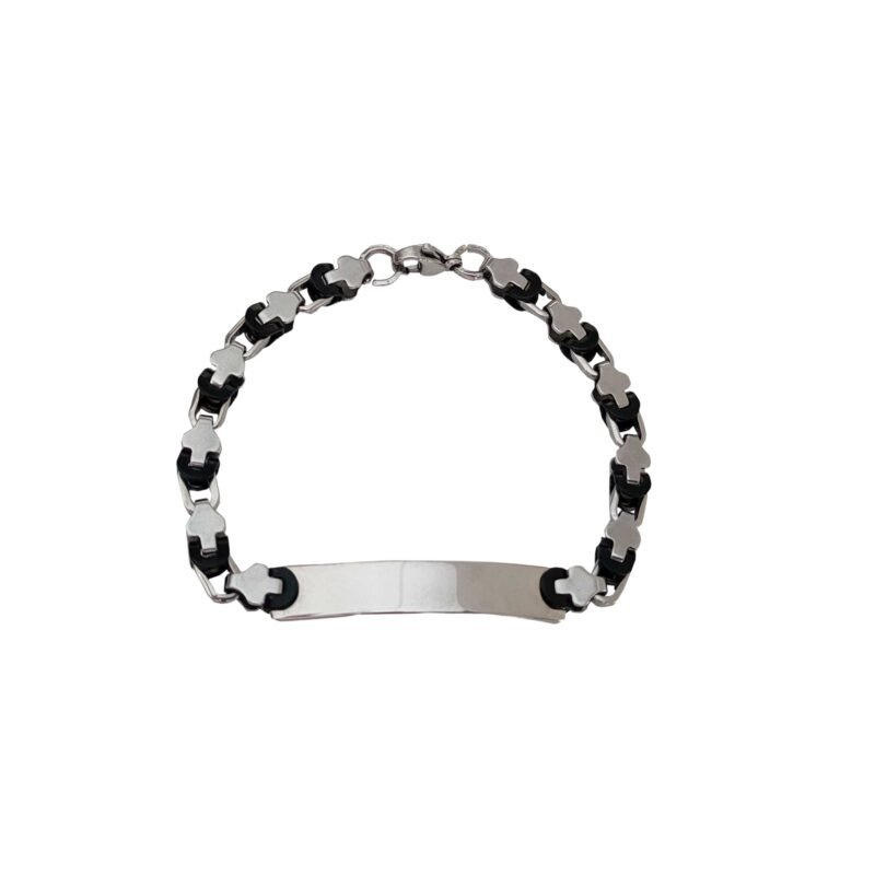 Men's Dual Tone ID Bracelet Gift
