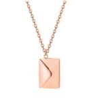 Custom Envelope Pendant Gift Rose gold