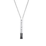 Hidden Bar Pendant Gift Silver And Black